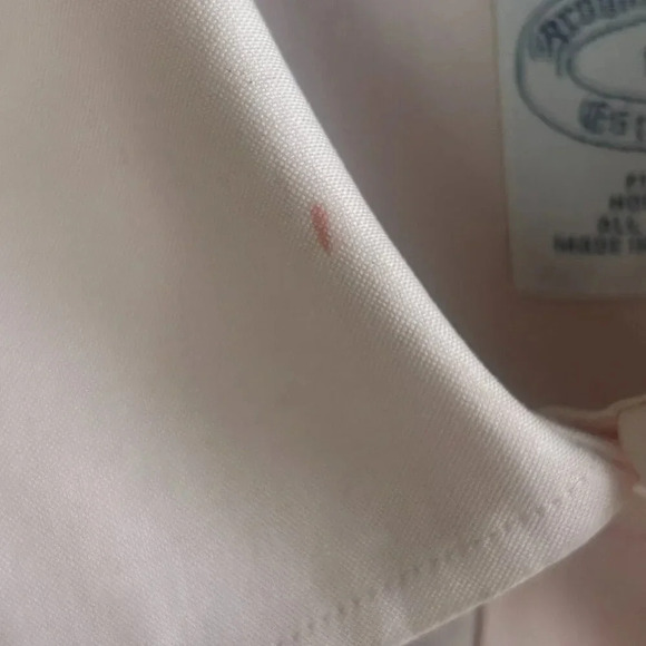 Brooks Brothers Light Pink 100% Cotton No Iron Fitted Button Front Shirt Size 10 - Picture 3 of 6